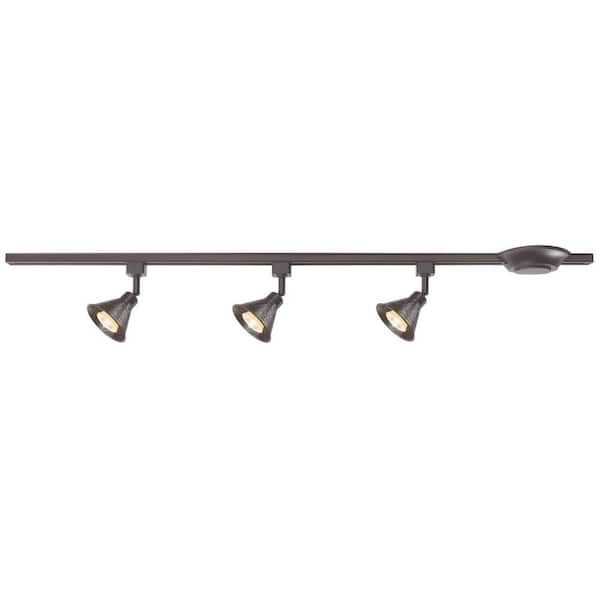 Commercial Electric 3-Light Hammered Shade Linear Track Lighting Kit