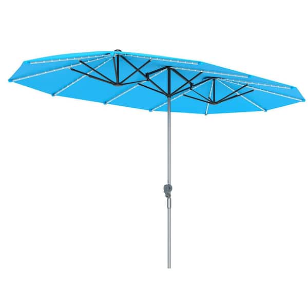 Outsunny 15 ft. Market Patio Umbrella in Blue