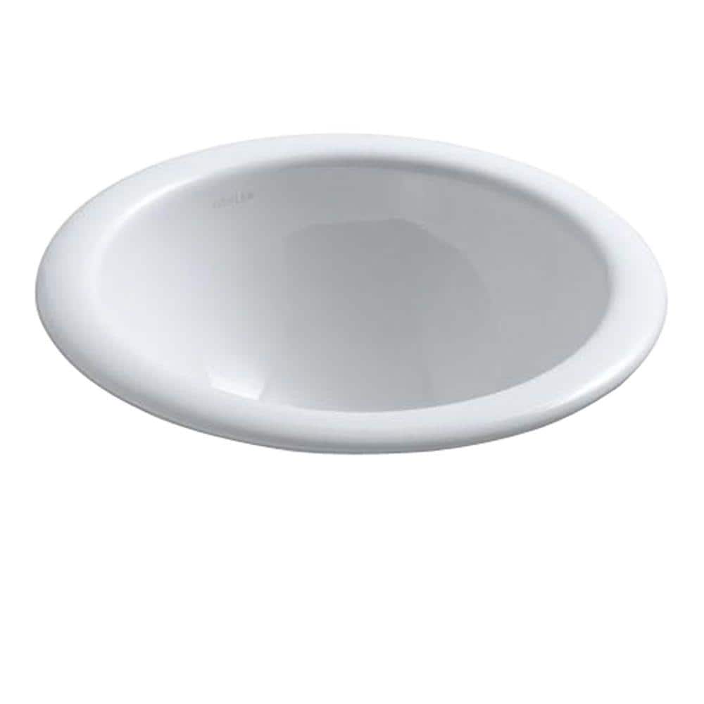 Compass Collection K-2298-0 13.25"" x 13.25"" x 7"" Drop-In or Undermounted Bathroom Sink in -  Kohler