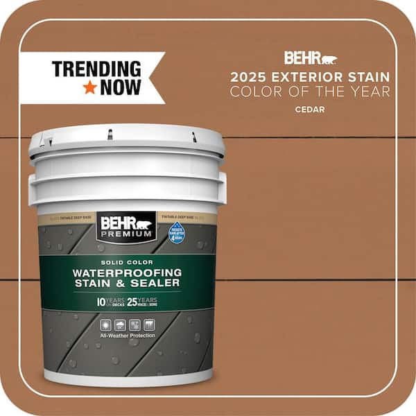 5 gal. #SC-146 Cedar Solid Color Waterproofing Exterior Wood Stain and Sealer