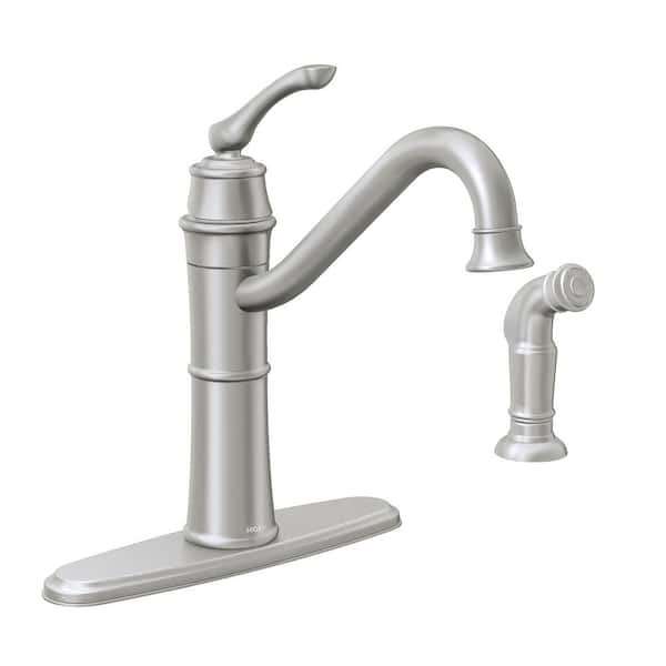 Wetherly Single-Handle High Kitchen Faucet with Side Spray in Spot Resist Stainless