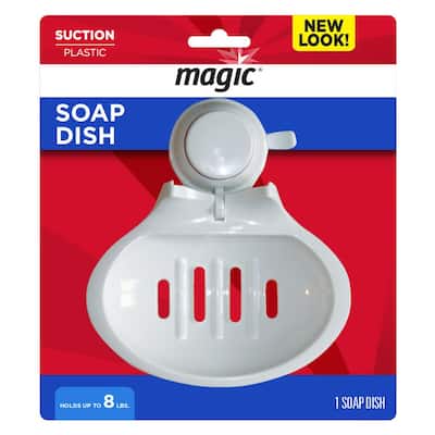 Suction Soap Tray in White