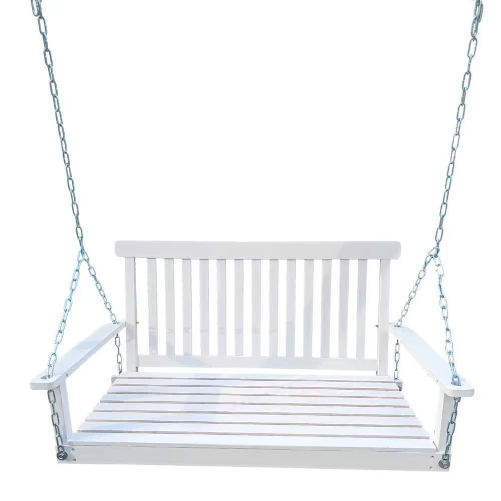 Wood Bench Swing with Hanging Chains,for Outdoor Patio ,Garden Yard, Porch,