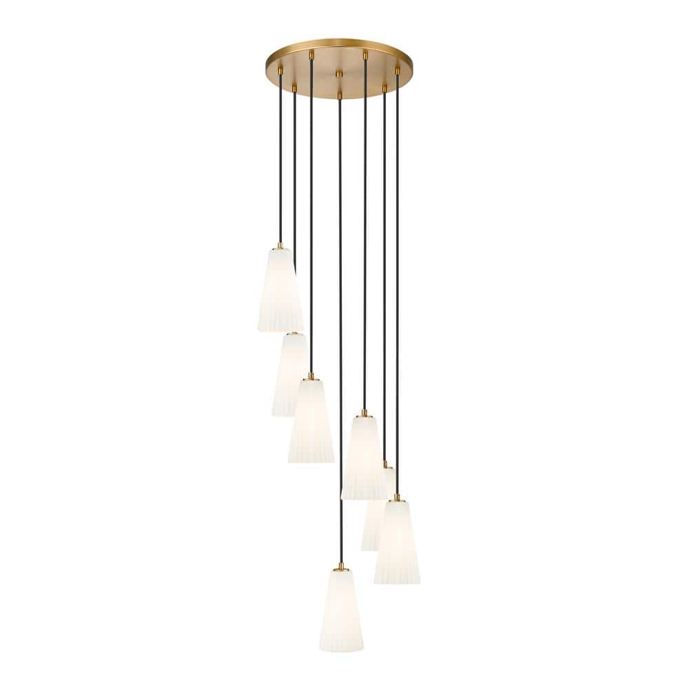 Farrell 7-Light in Modern Gold Chandelier with no bulbs included