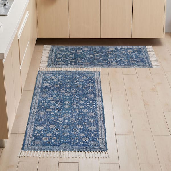 Jessica Simpson Chinille Fringe Machine Washable Blue 2 ft Jessica Simpson Chinille Fringe Machine Washable Blue 2 ft