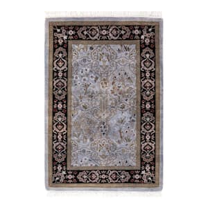 Gray 2 ft. 3 in. x 3 ft. 2 in. Fine Vibrance One-of-a-Kind Hand-Knotted Area Rug