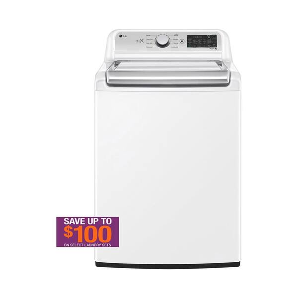 LG 4.1-cu ft Agitator Top-Load Washer (White) in the Top-Load