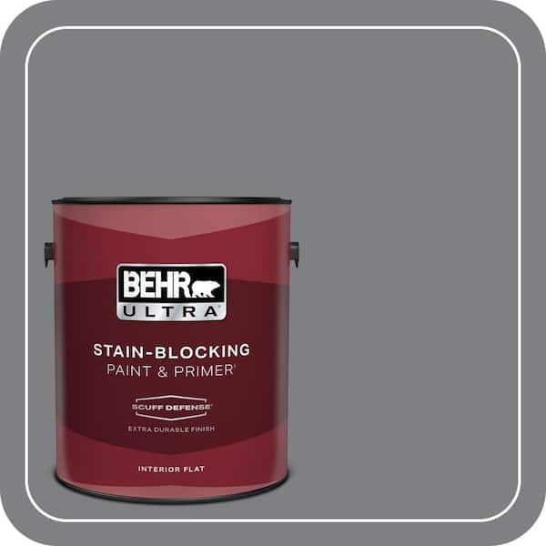 BEHR ULTRA 1 gal. #T12-10 Game Over Extra Durable Flat Interior Paint & Primer