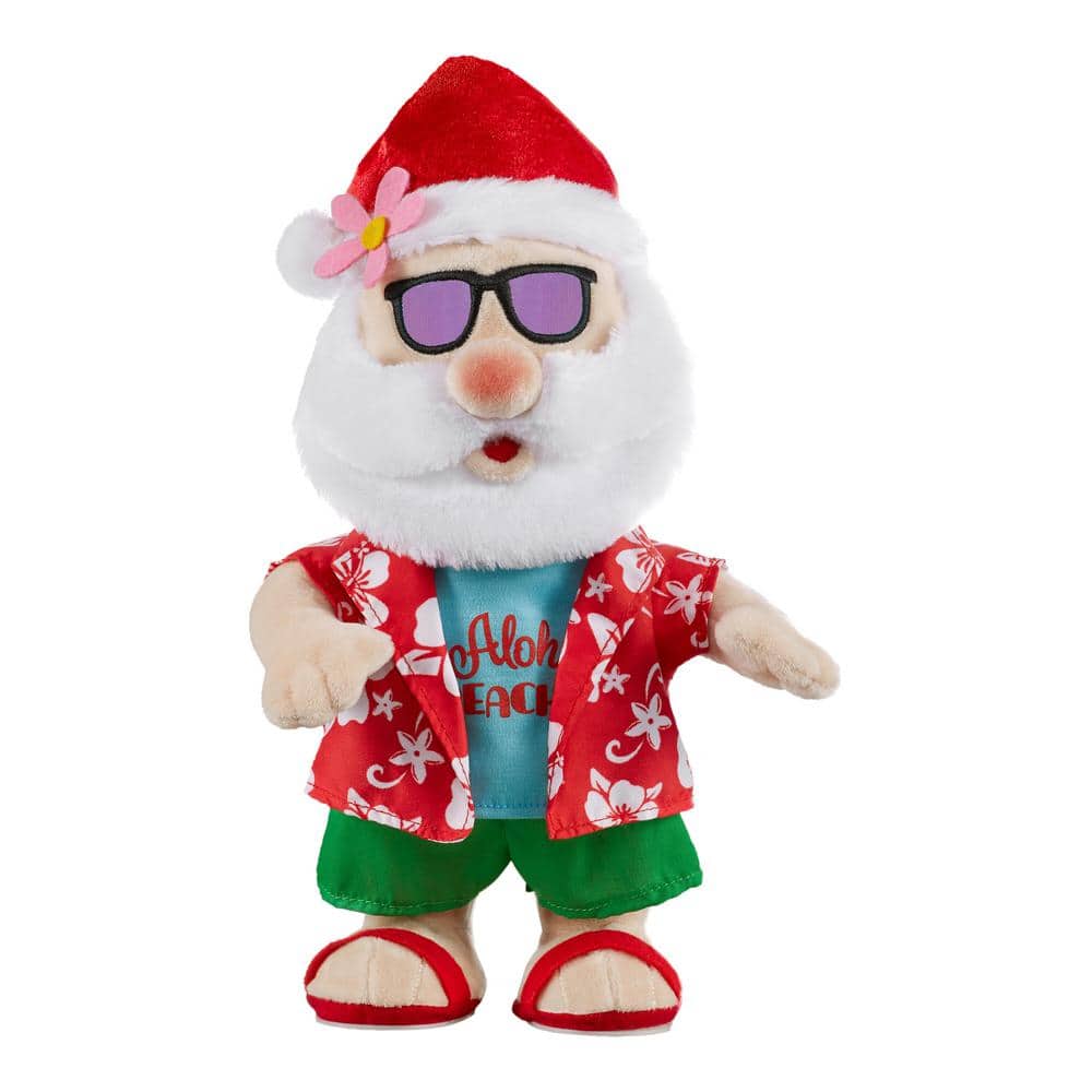 Home Accents Holiday 13 in Animated Hawaiian Santa 21GM12495 - The