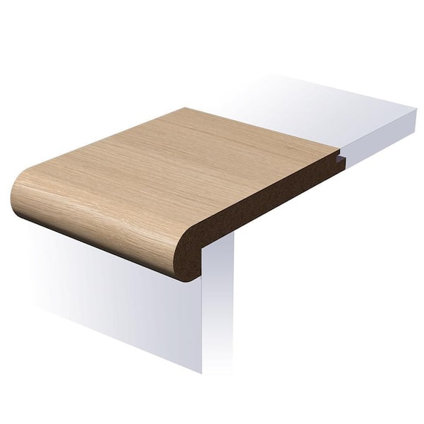 Summer Rialto Flush Stair Nose 0.95 in. T x 4.47 in. W x 94 in. L Smooth Wood Look Laminate Moulding/Trim