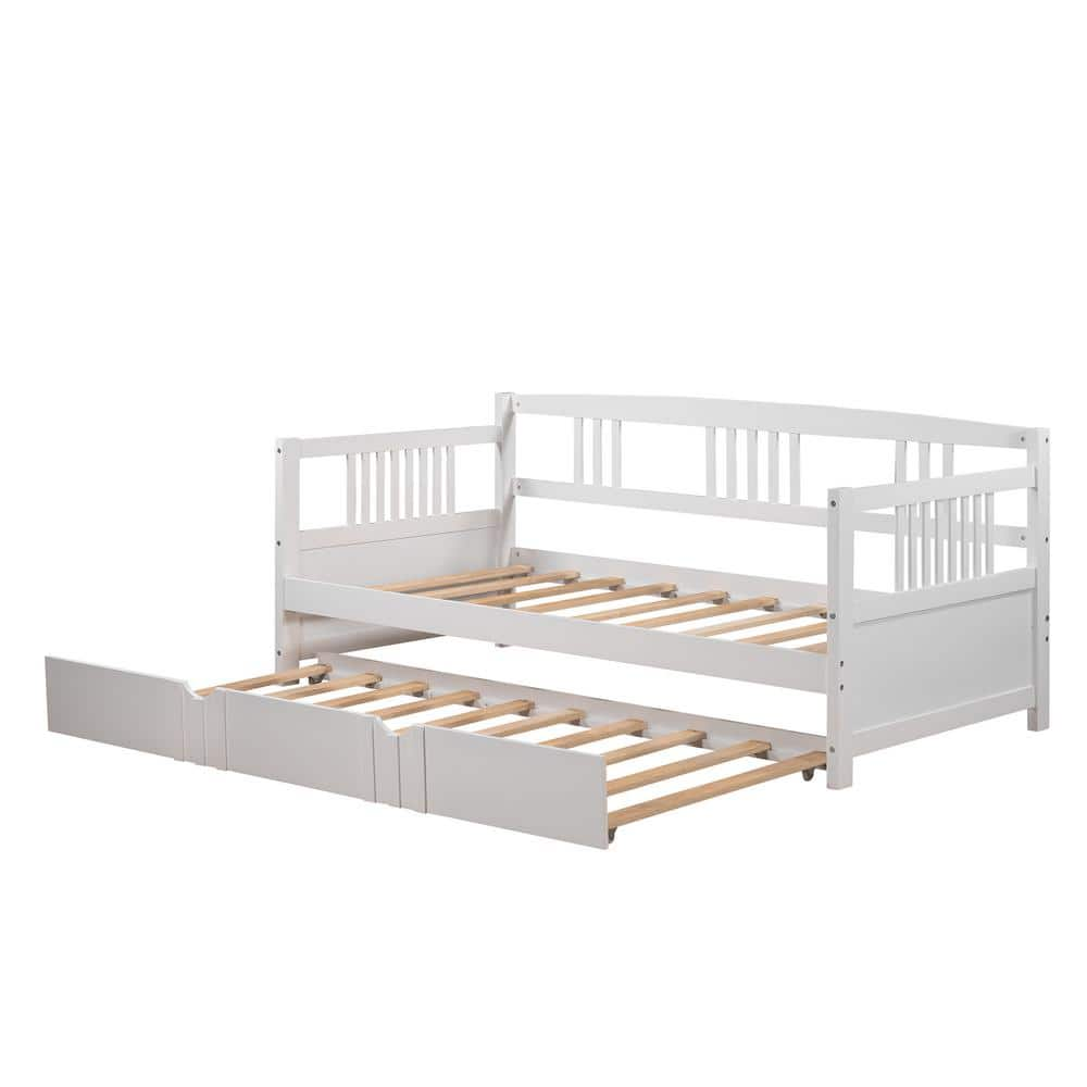 GOSALMON White Twin Size Daybed with Twin Size Trundle LP000047NYYAAK ...