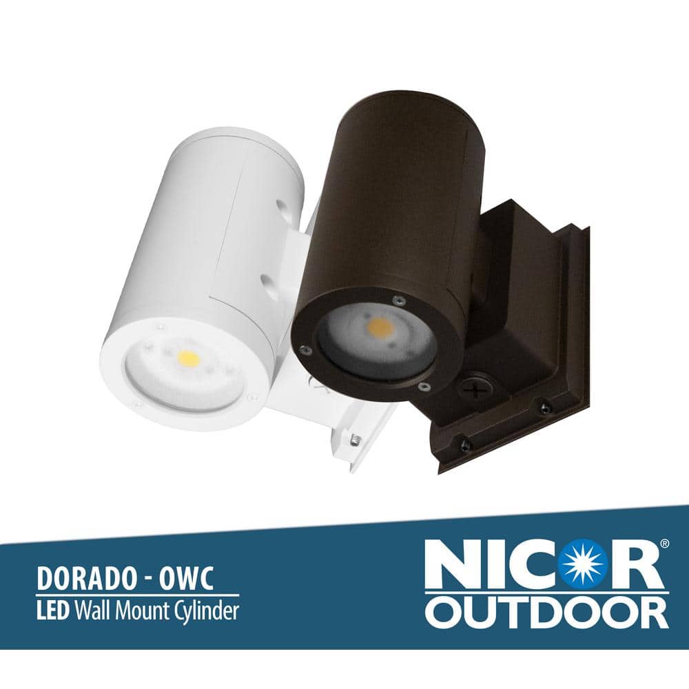 White Matte Cylinder LED Outdoor Wall Light