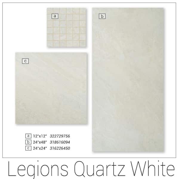 maaページ MSI Quartz White 24 in. x 24 in. x 0.39 in. Matte Porcelain