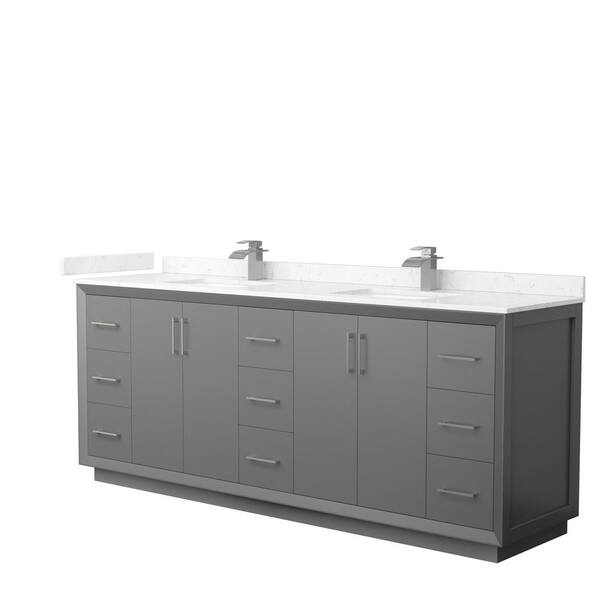 Wyndham Collection Strada 84 in. W x 22 in. D x 35 in. H Double Bath