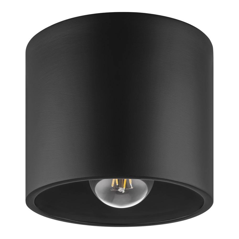 Elden 1-Light 7 in. Matte Black Flush Mount