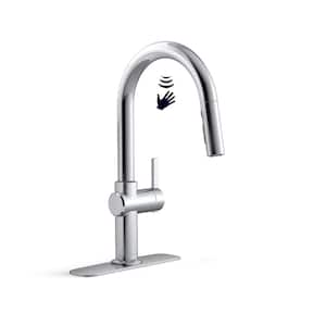 Clarus Touchless Single Handle Pull Down Sprayer Kitchen Faucet in Polished Chrome
