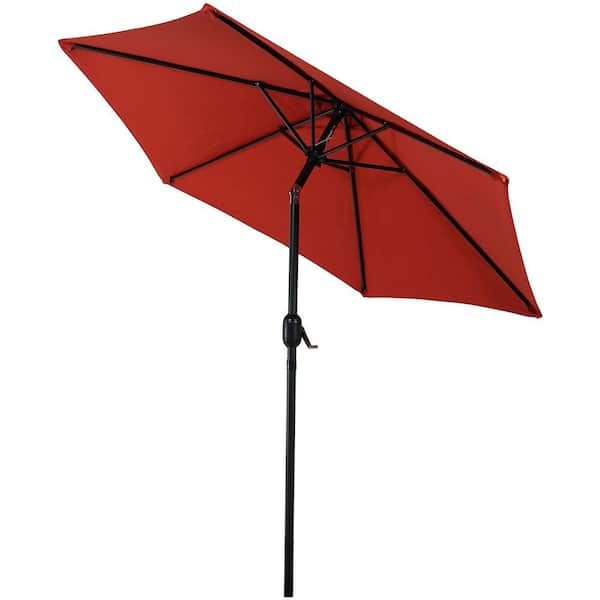 StyleWell 7.5 ft. Steel Market Outdoor Patio Umbrella in StyleWell 7.5 ft. Steel Market Outdoor Patio Umbrella in