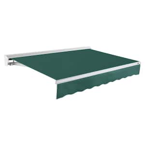 10 ft. Destin Manual Retractable Awning with Hood (96 in. Projection) in Forest