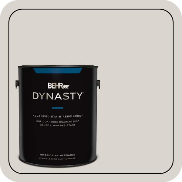 BEHR DYNASTY 1 gal. Home Decorators Collection #HDC-MD-21 Dove One-Coat Hide Satin Enamel Interior Stain-Blocking Paint and Primer
