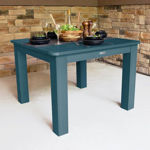 Nantucket Blue Square Recycled Plastic Outdoor Dining Table