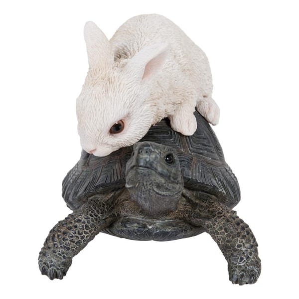 Tortoise and The Hare Playing - Garden Statue 87761-SR - The Home Depot