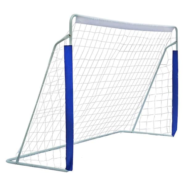 Outdoor Indoor 8 x 5 ft. Steel Pipe Soccer Goal with 4 J-Type Ground Anchors