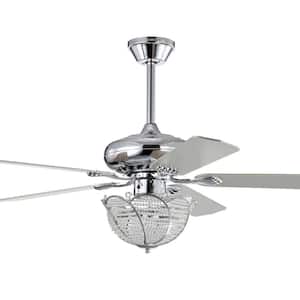 Araceli 52 in. 3-Light Indoor Chrome Ceiling Fan with Light Kit and Remote