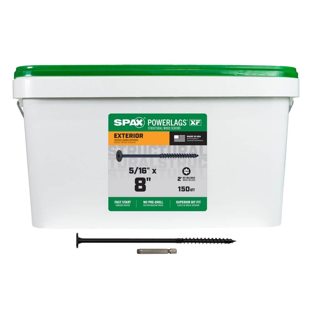 5/16 in. x 8 in. Black Powerlags XF Exterior T40 T-Star Pancake Head Structural Wood Lag Screws (150 pcs) price history on PriceWatchPro