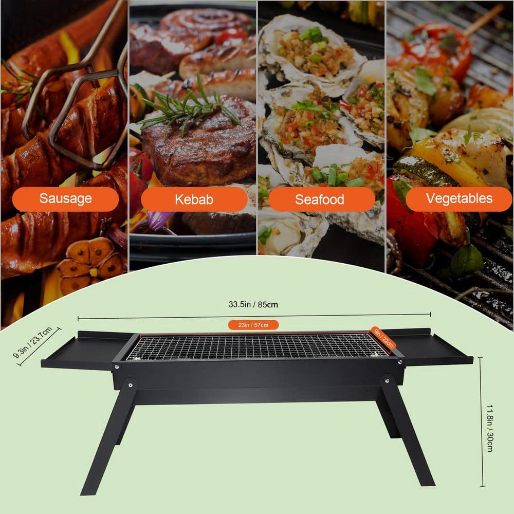 VEVOR 23'' Black Stainless Steel Portable Charcoal Grill