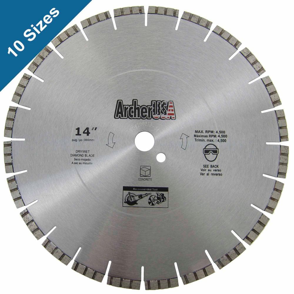 masonry and stone 14 inch Diamond blade bonded for concrete pipe 