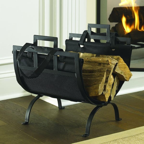 Felt Firewood Basket, Wood Carrier Holder Bag, Fireplace Wood Bag