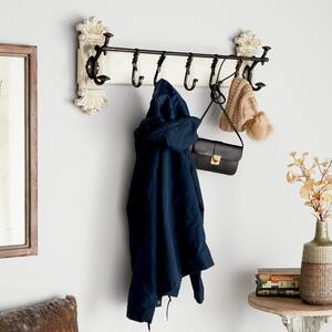 White 7 Hangers Wall Hook