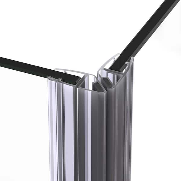 FORCLOVER 36 in. W x 72 in. H Square Sliding Framed Corner