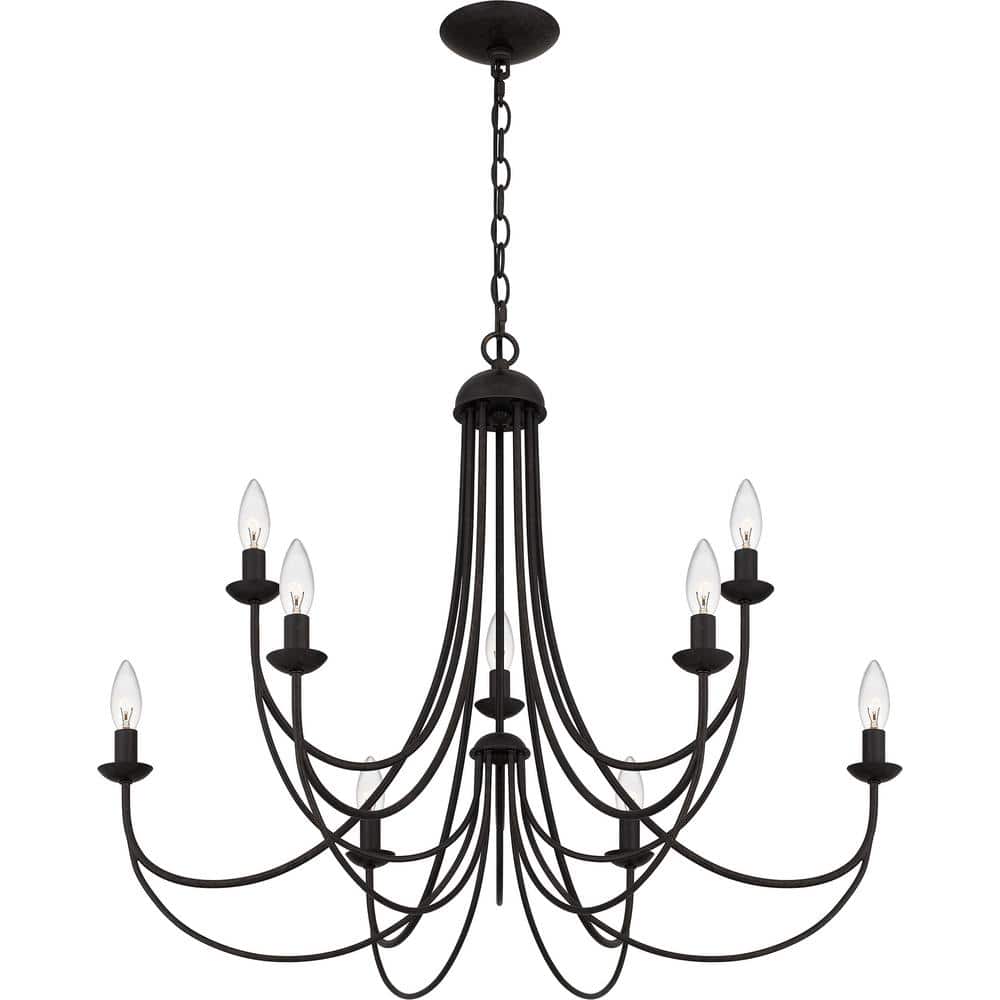Imperial Bronze 9-Light Candelabra Chandelier