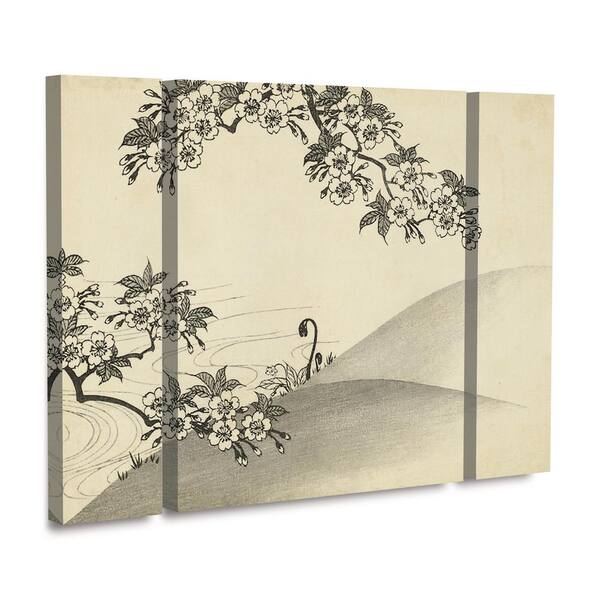 Trademark Fine Art Unknown Japanese Cherry Blossom Tree B 3-Piece