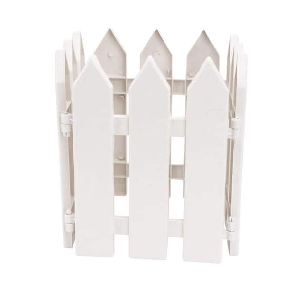 10-Pack White Plastic Garden Fence Edging Border 20x17.3cm for DIY Fairy Dollhouse Landscape Decor