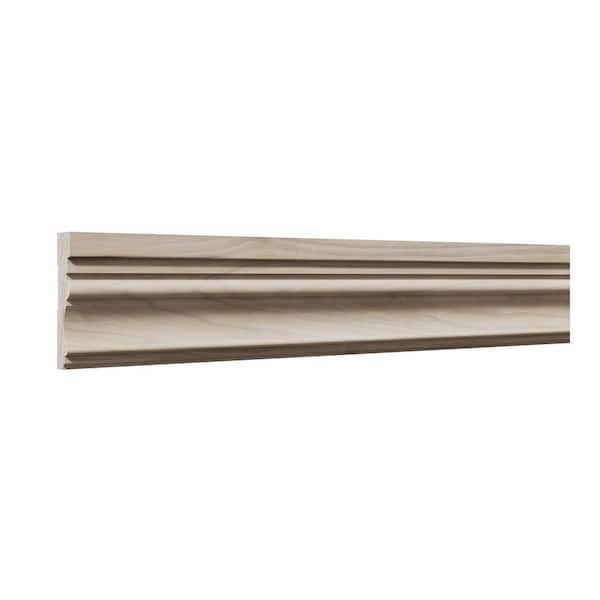 . 94 in. D x 4 in. W x 92 in. L Unfinished Poplar Wood Ashthorpe Casing Moulding