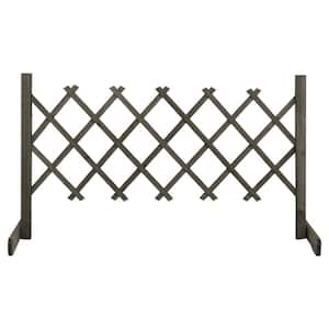 23.6 in. Solid Fir wood Garden Fence, Gray