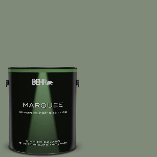 BEHR MARQUEE 1 gal. #N400-5 Thai Basil Semi-Gloss Enamel Exterior Paint & Primer