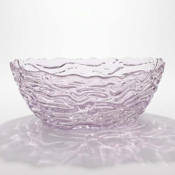 新品　TMpaint キャンバス　アート　パキポディウム POCCI & VANCCI 69 in. Sculpted Wave Translucent Amethyst Resin