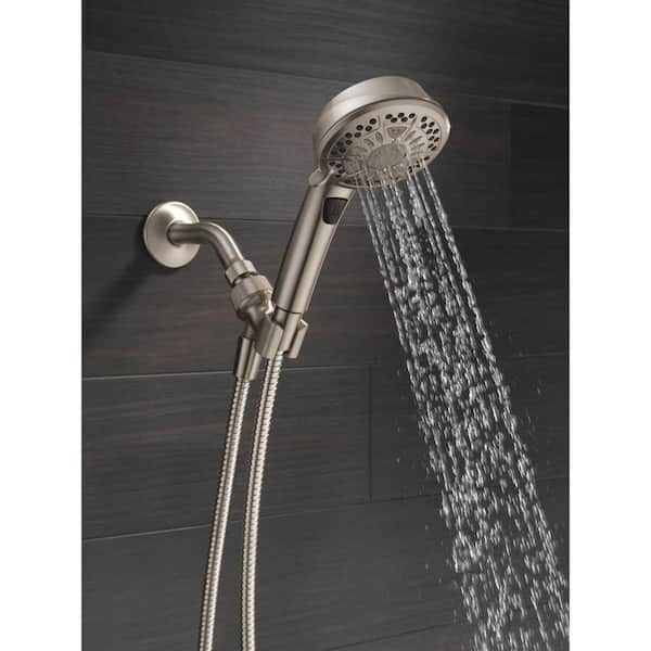 【未使用品】DELTA シャワーヘッド 7種類の設定　ロスのホームデポで購入品 Delta 7-Spray Wall Mount Handheld Shower Head 1.8 GPM in