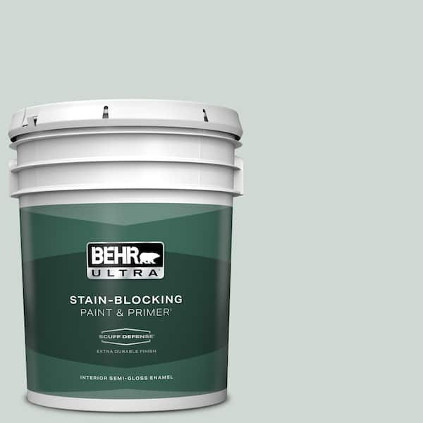 BEHR ULTRA 5 gal. #BIC-11 Serene Journey Extra Durable Semi-Gloss Enamel Interior Paint & Primer