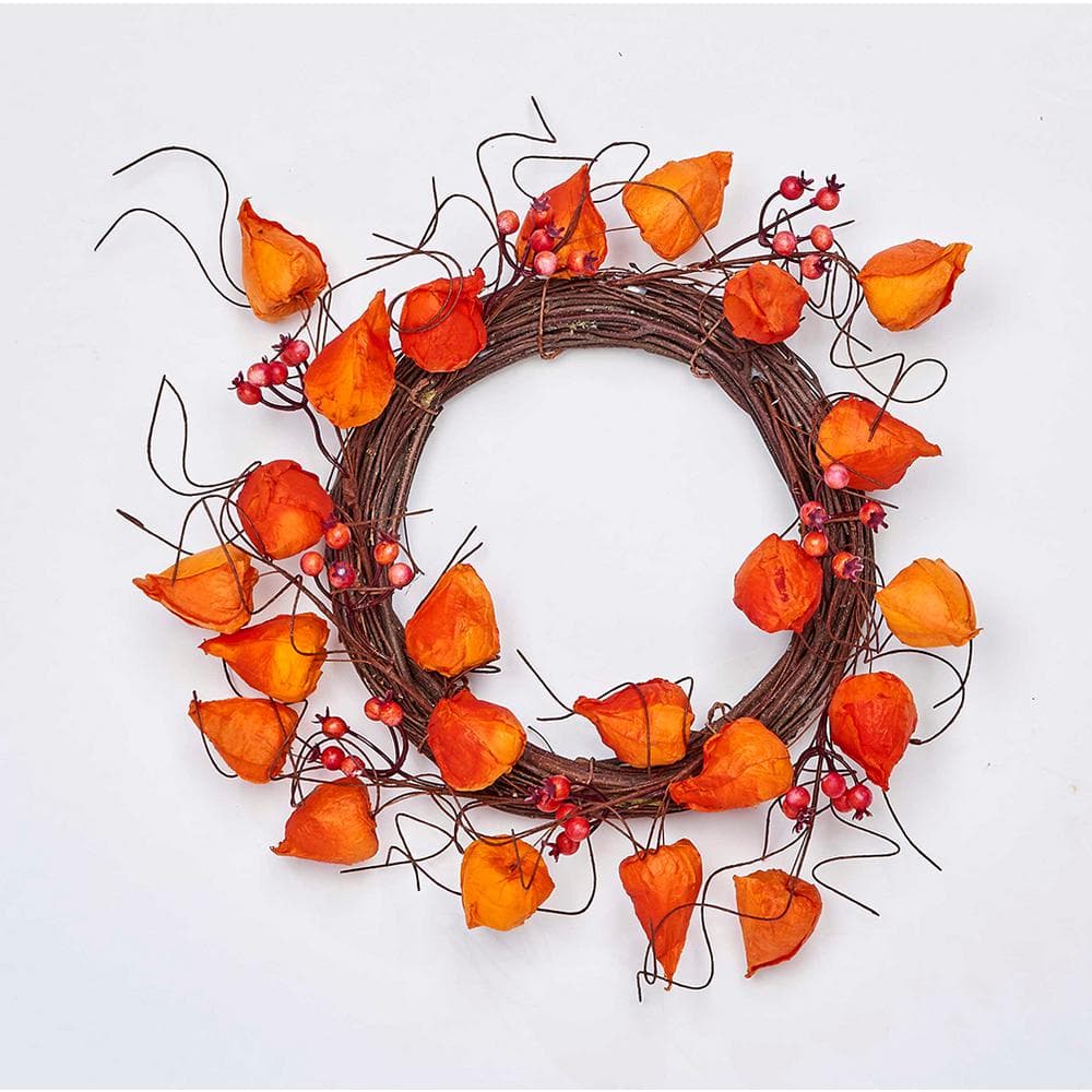 12 in. Artificial Chinese Lantern Wreath