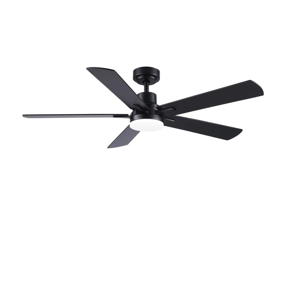 52 in. Black Modern Minimalist Downrod Ceiling Fan with Dual Finish Blades price history on PriceWatchPro