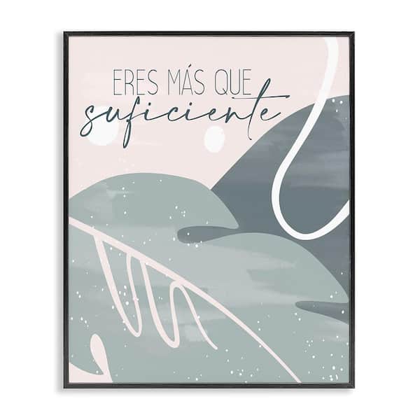 Stupell Industries You Are Enough by Kim Allen Black Framed Typography Giclee Art Print 14 in. x 11 in.