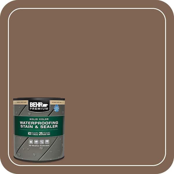 BEHR PREMIUM 1 qt. #N190-7 Moose Trail Solid Color Waterproofing