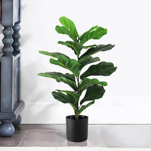 2.25 ft. Real Touch Artificial Fiddle Leaf Fig Tree in Pot