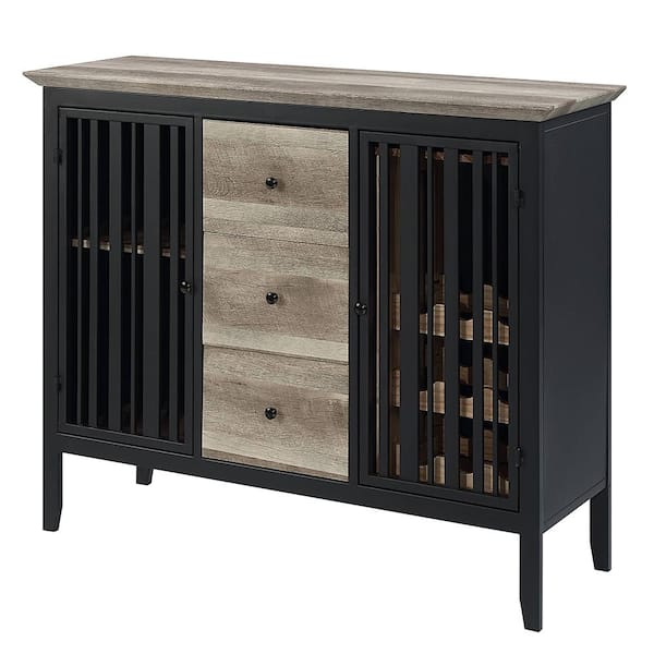 Acme Furniture Zudora Antique Oak & Black Finish Wood 15.75 in. Sideboard
