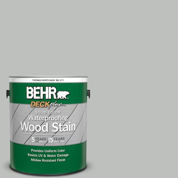 BEHR DECKplus 1 gal. #SC-365 Cape Cod Gray Solid Color Waterproofing Exterior Wood Stain
