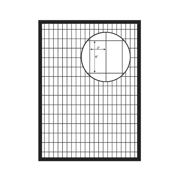 FORGERIGHT Deco Grid 5ft H x 4ft W Black Steel Gate 868011 - The